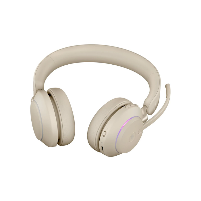 Jabra Evolve2 65 Duo Bej Usb-C Ms Kablosuz Kulak Üstü Kulaklık